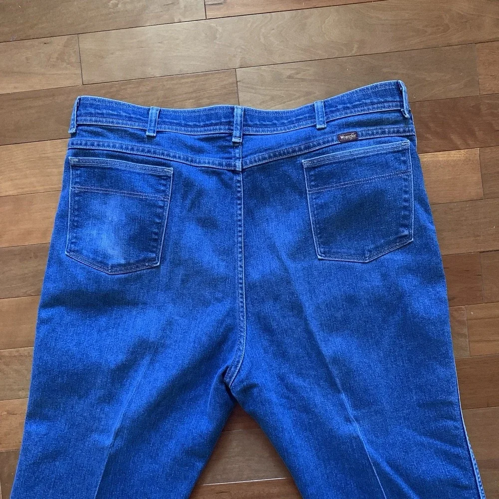 Wrangler Vintage 85498LD? Jeans Mens 42x29 Blue Denim Made In USA? - Picture 7 of 8